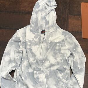 The Children's Place Boys Tie Dye Zip Hoodie - Gray